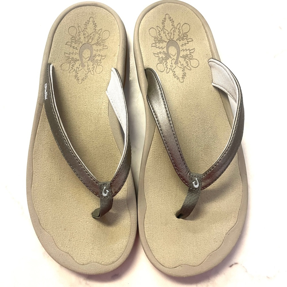 Olukai Women’s Flip Flops Bronze Size 8
